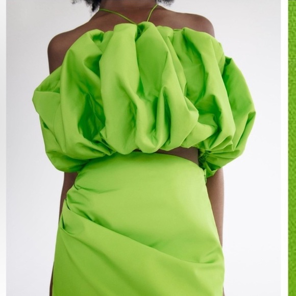 Zara Lime Green Top | Pre loved | Perfect condition - Picture 5 of 6